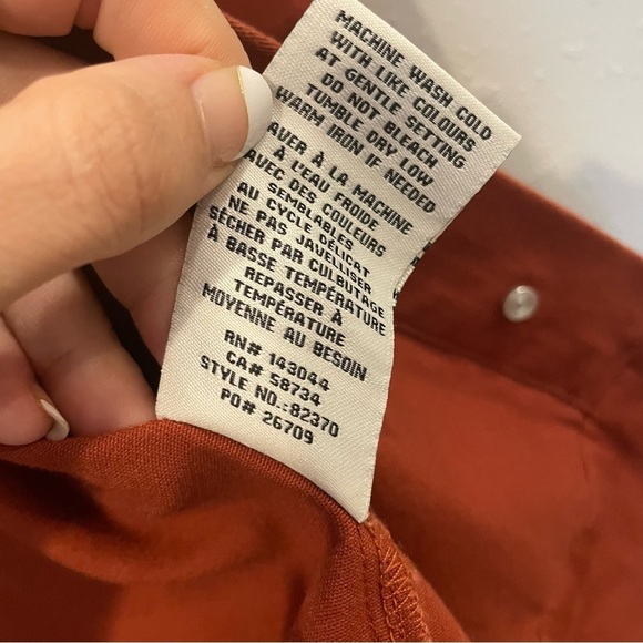 3/$20 Bagatelle Rust Orange Denim Jacket - Picture 6 of 8